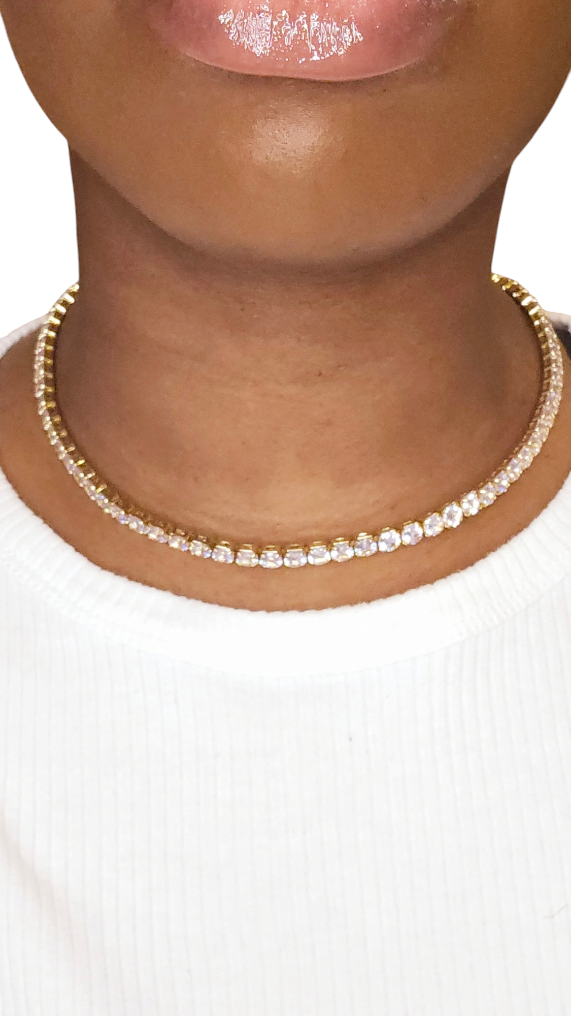 Classic Gold Tennis Necklace