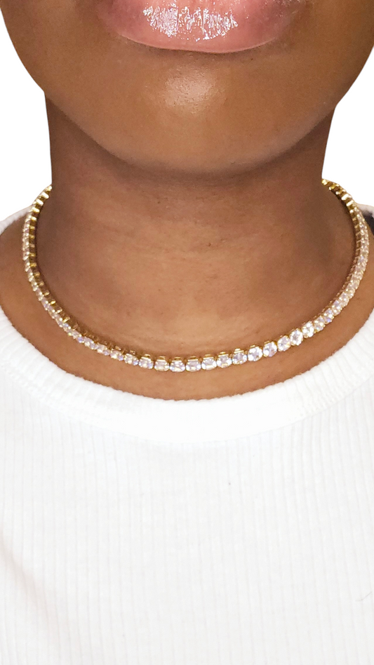 Classic Gold Tennis Necklace