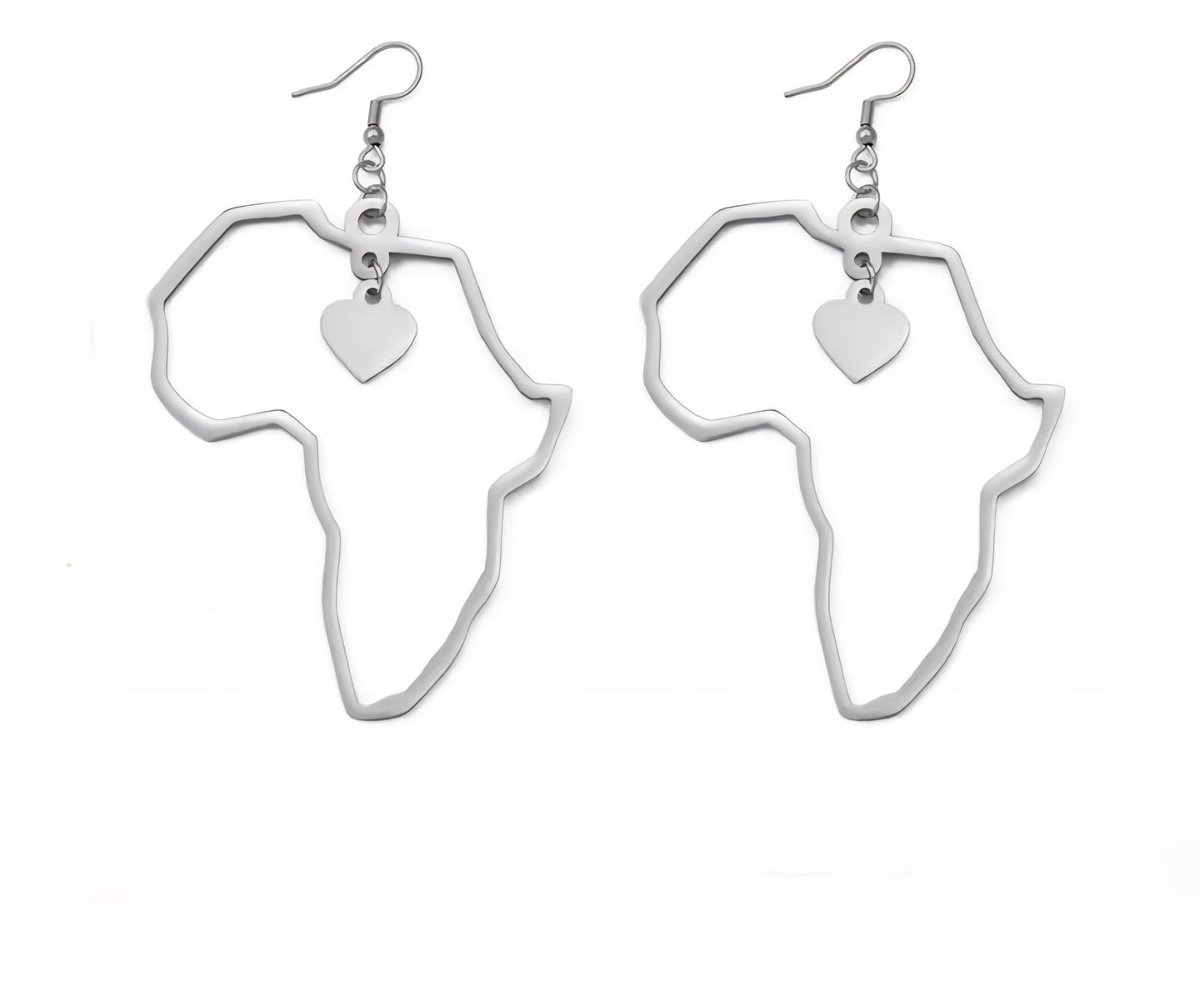 Love Africa Dangle Earrings - Silver