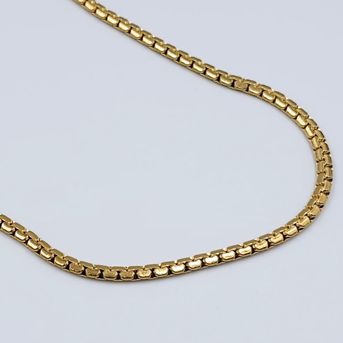 Men's Gold Flat Box Chain