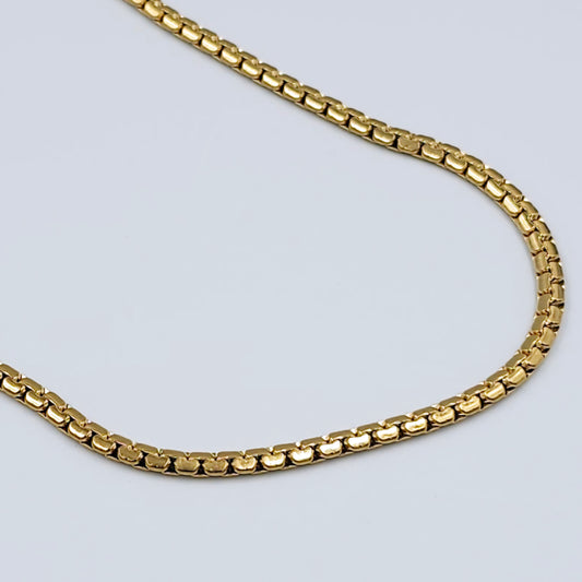 Men's Gold Flat Box Chain
