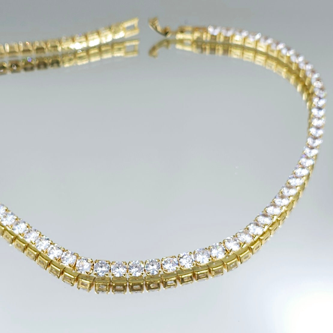 Classic Gold Tennis Necklace
