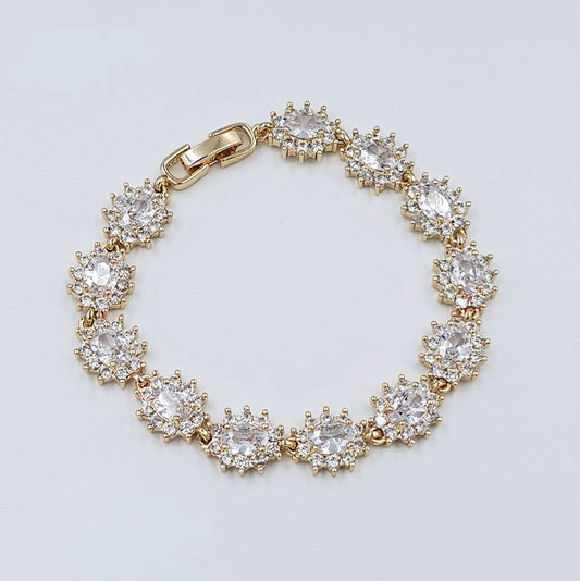 Spiky Oval CZ Bracelet