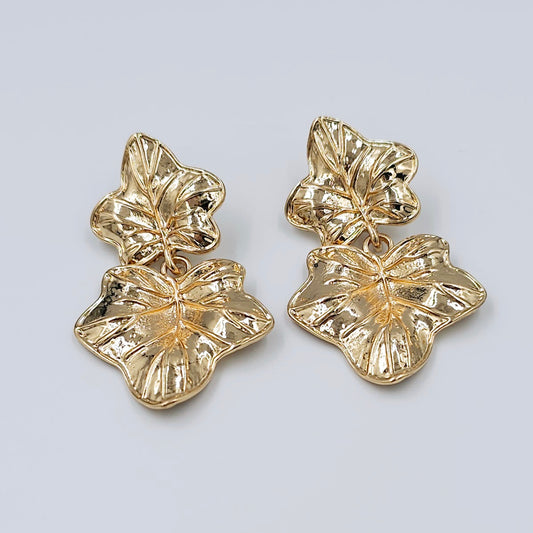 Dangle Leaf Pendant Earrings
