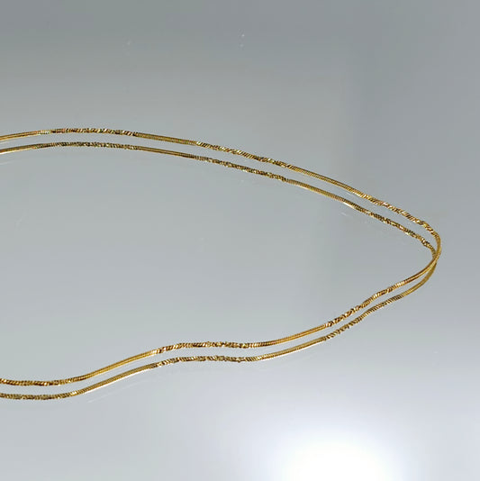 Fine Gold Twist Box Chain