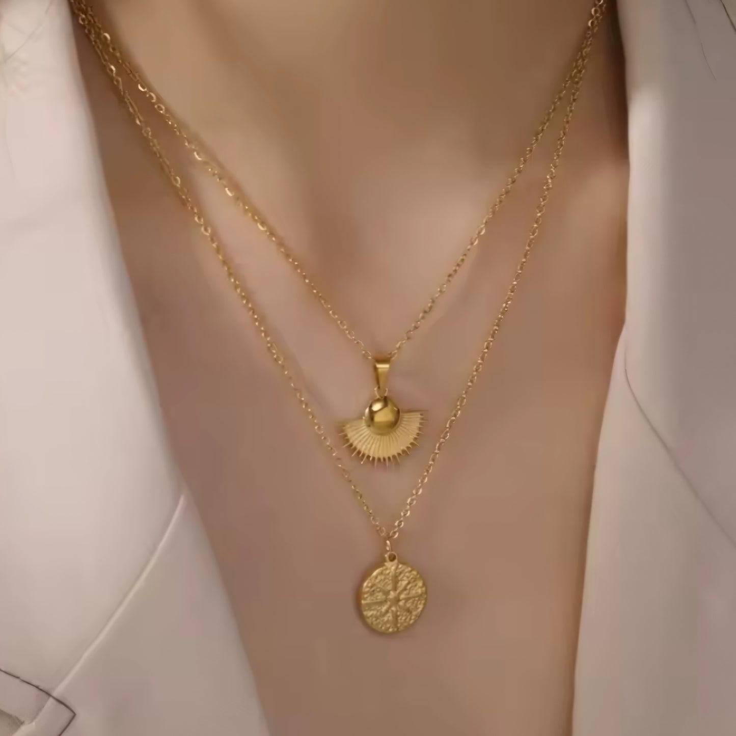 Makeda Sun Pendant Necklace