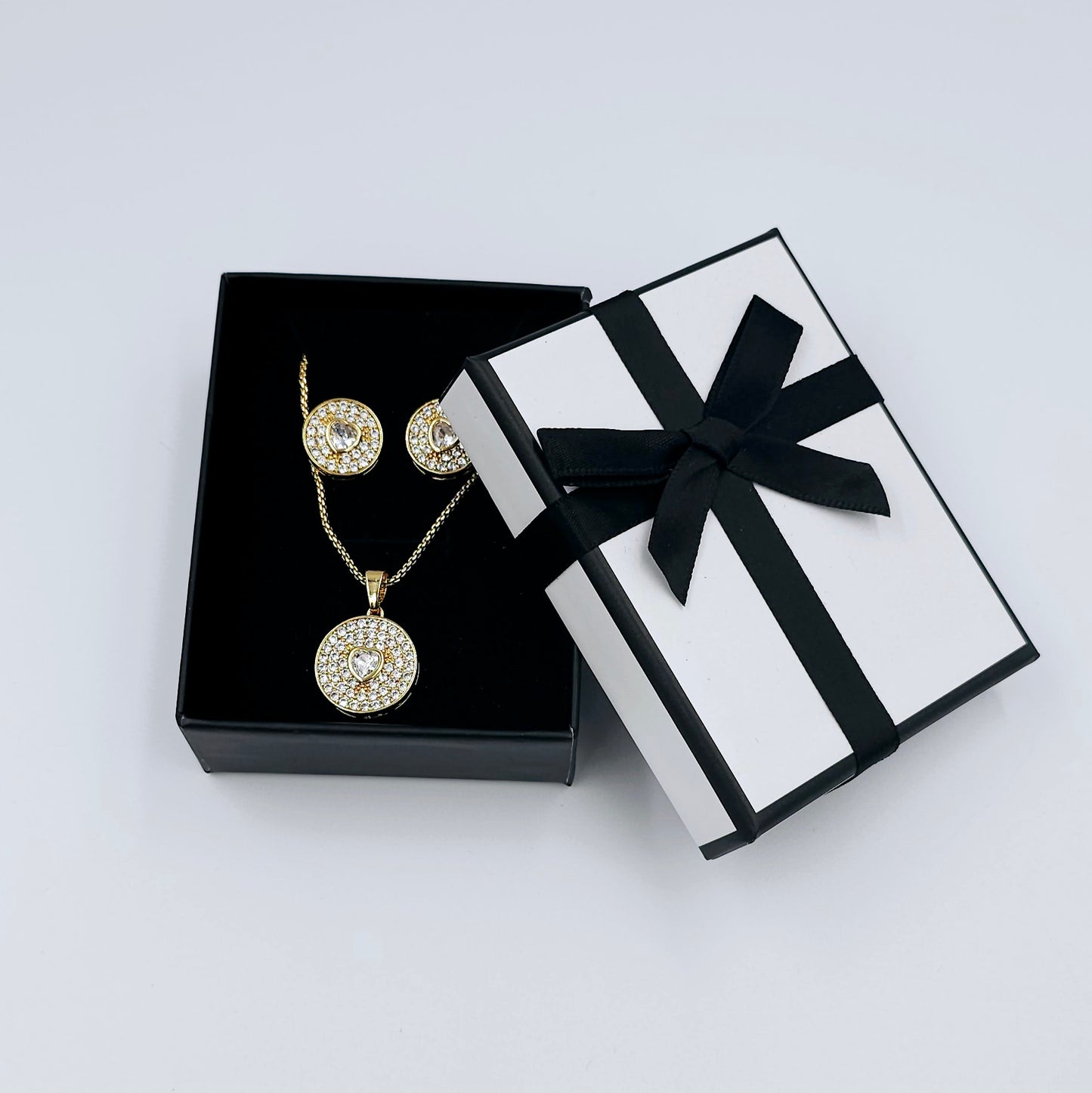 CZ Heart Jewellery Set