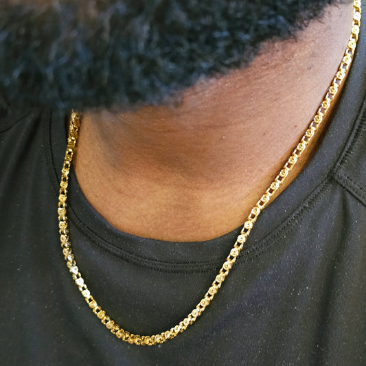 Men's Gold Bike Chain Necklace