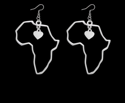 Love Africa Dangle Earrings - Silver