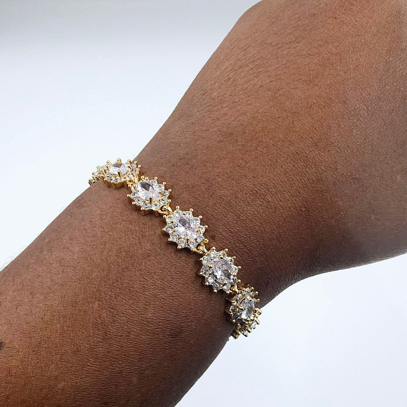 Spiky Oval CZ Bracelet
