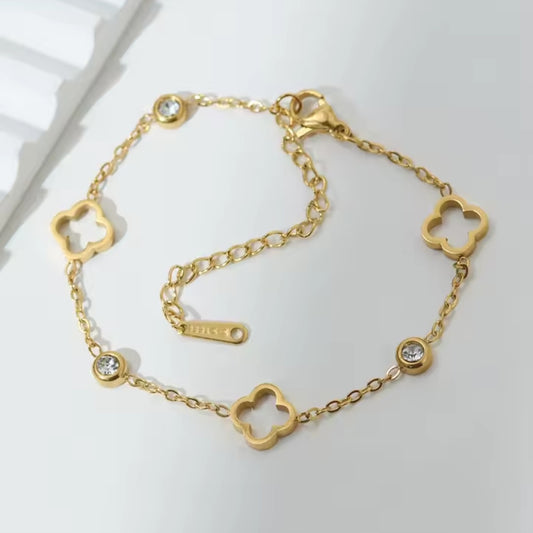 Celeste Clover Bracelet - Gold