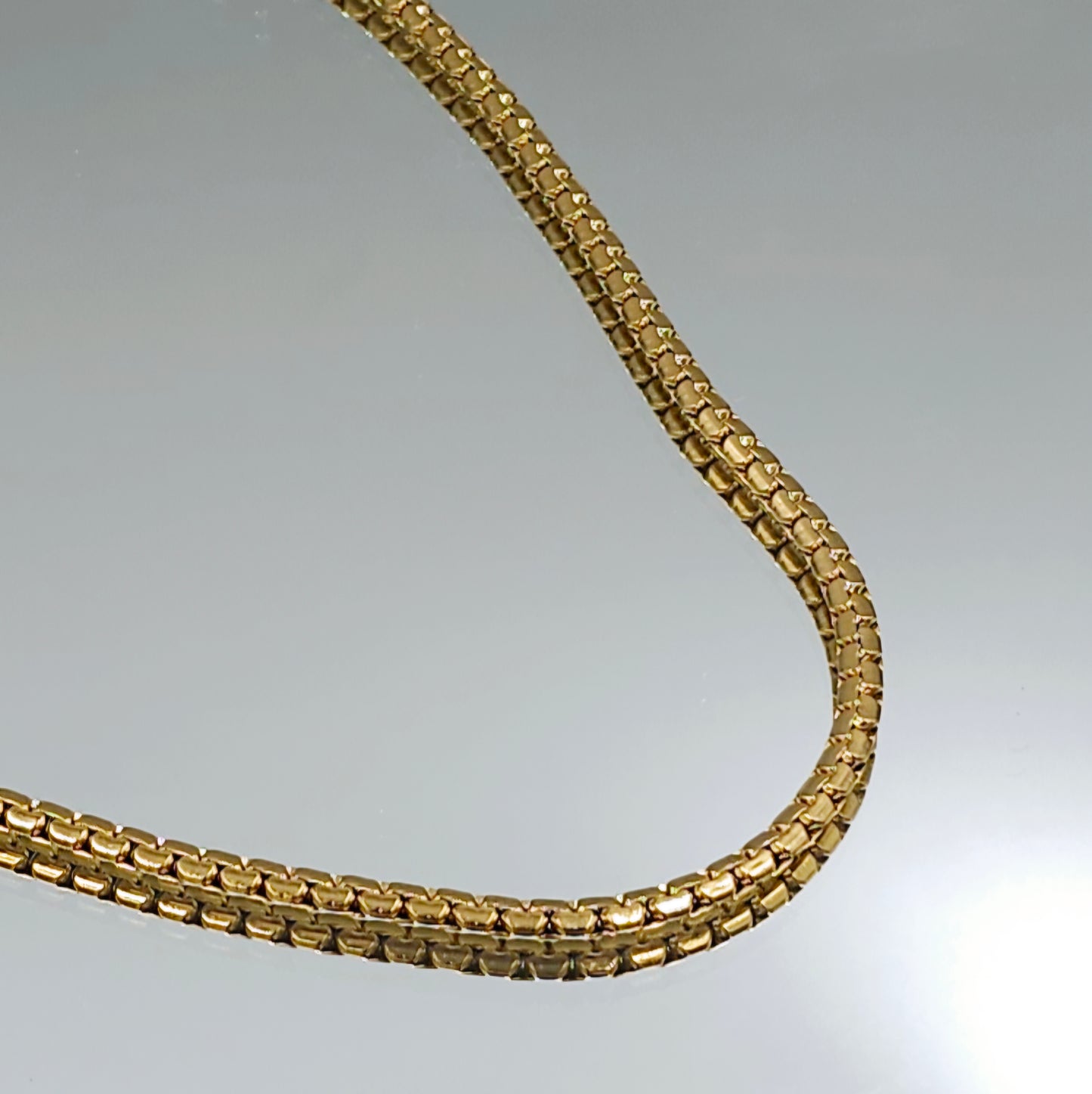 Men's Gold Flat Box Chain
