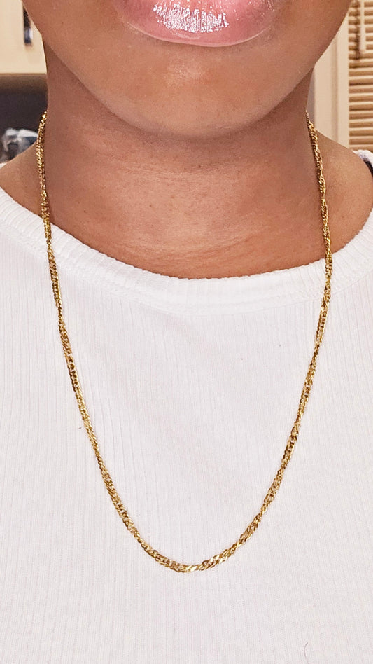 Women's Twisted Cuban Link Chain