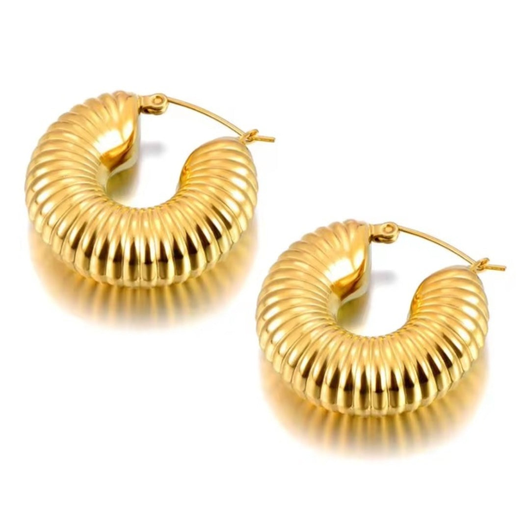 Solara Ribbed Hoops