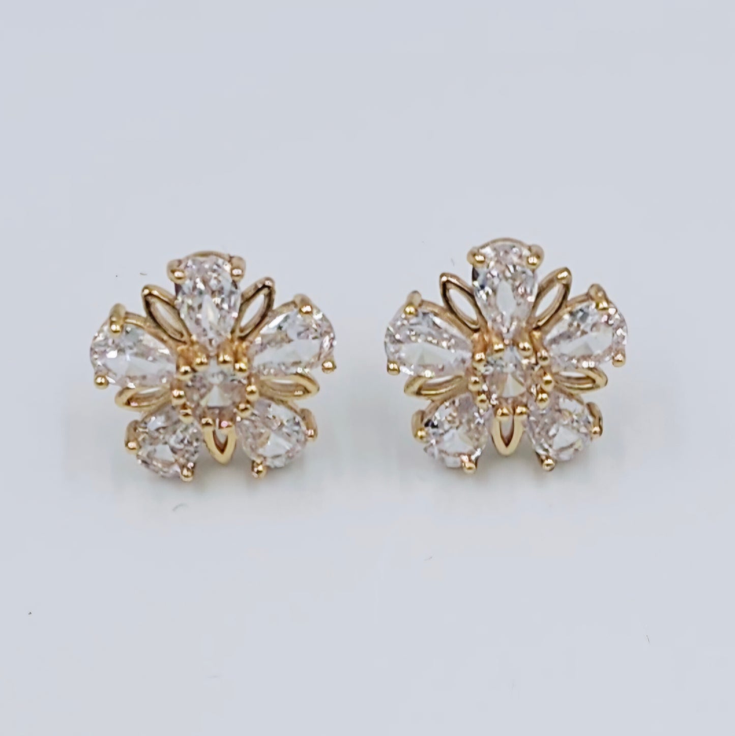 Flower CZ Jewellery Set