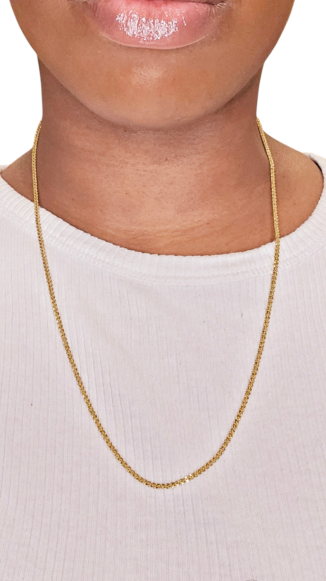 Women's Diamond Cut Gold Chain